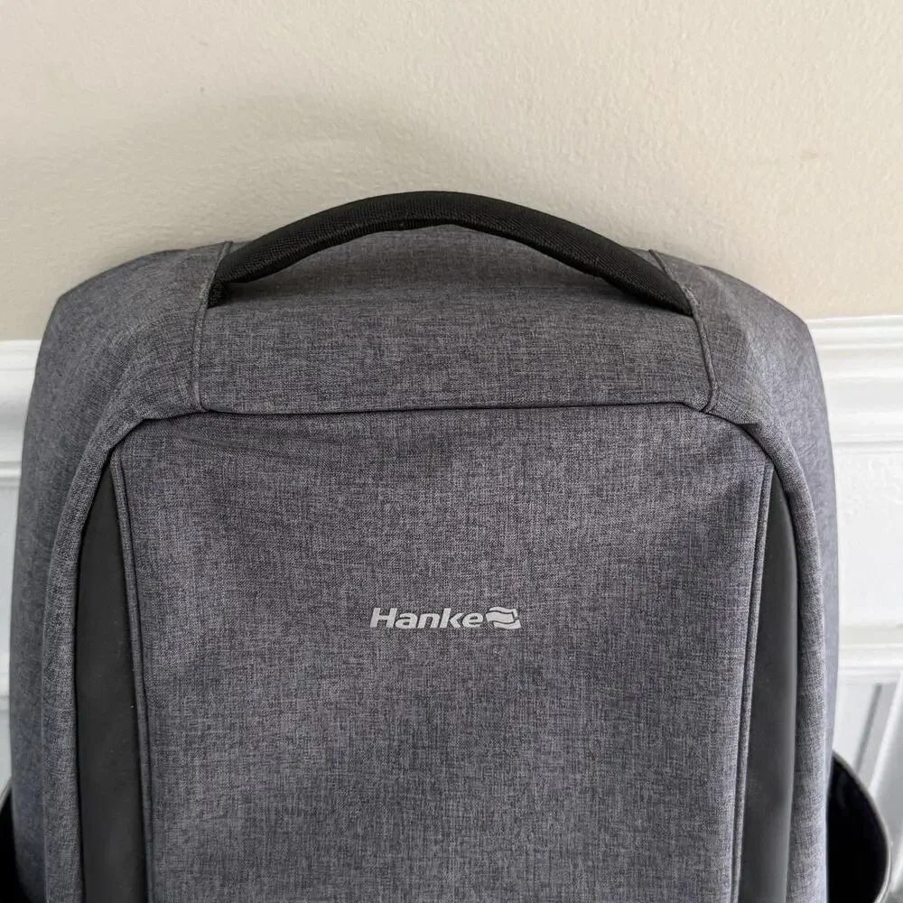 Hanke Laptop Backpack Gray Travel Anti-theft Padded Straps